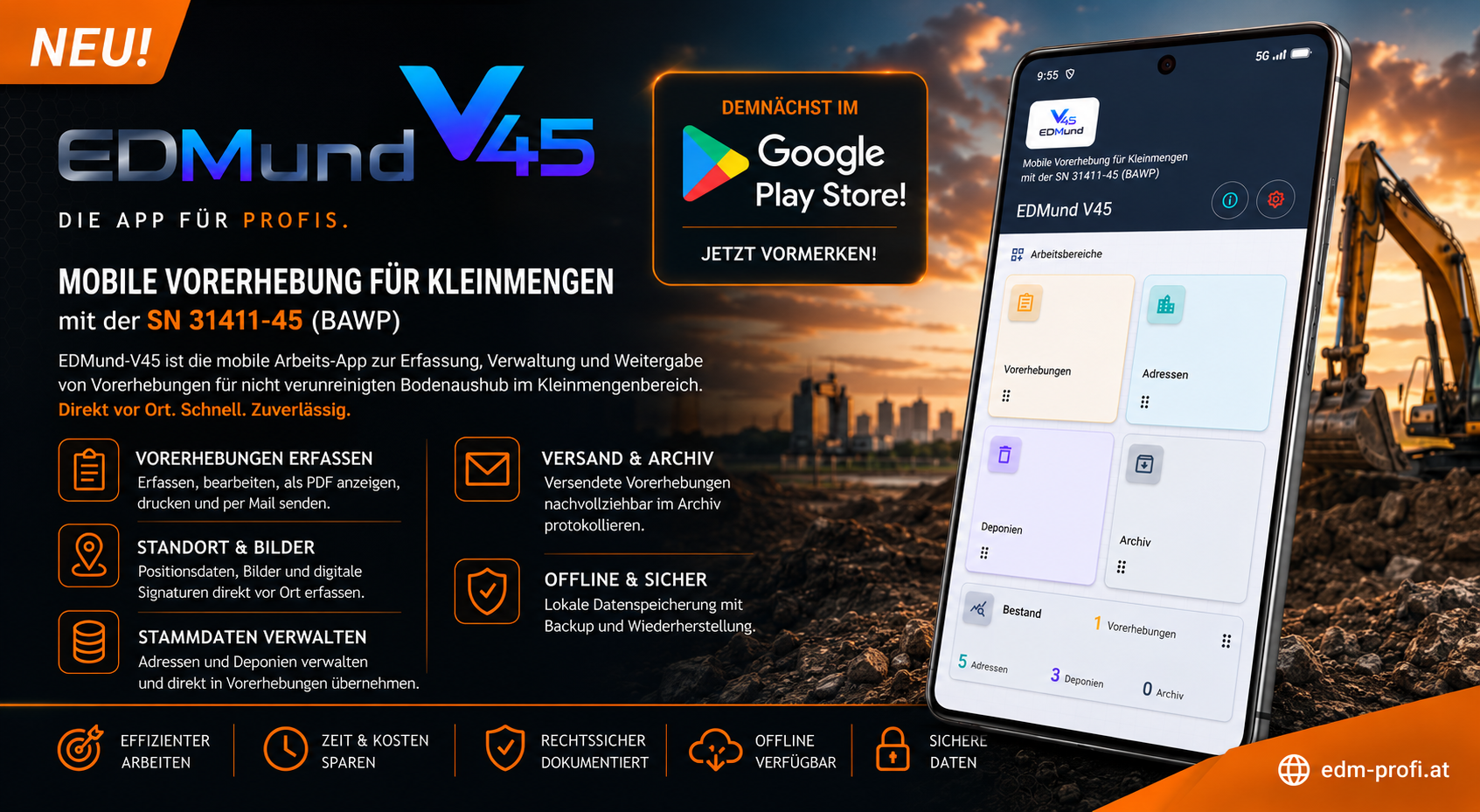 EDMund V45 Werbung - mobile Vorerhebung fuer Kleinmengen